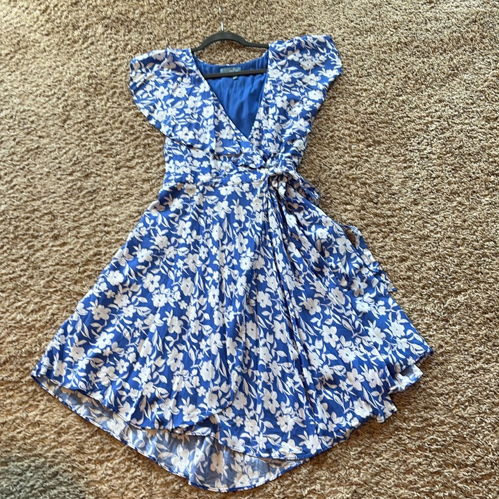 Blue floral dress